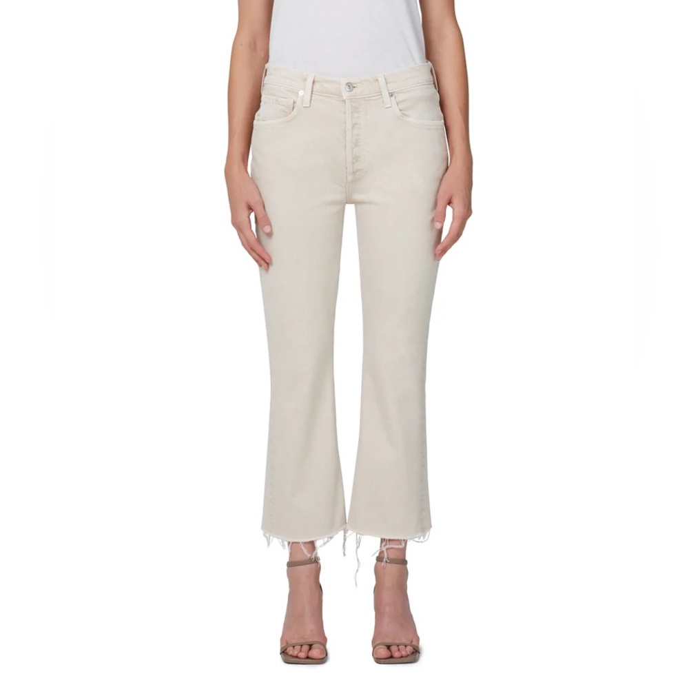 Isola Cropped Boot Jean in Almondette